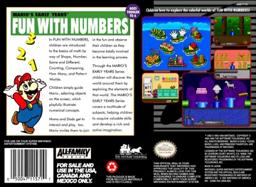 Mario's Early Years - Fun with Numbers (USA) box cover back